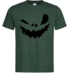 Мужская футболка scary smile Темно-зеленый фото