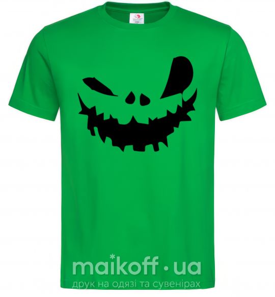 Мужская футболка scary smile Зеленый фото