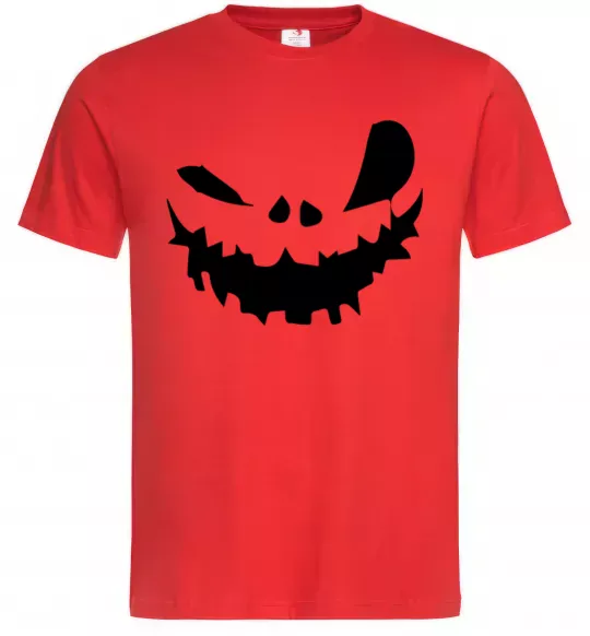Мужская футболка scary smile Красный фото