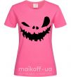 Женская футболка scary smile Ярко-розовый фото
