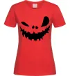 Жіноча футболка scary smile Червоний Жіноча футболка scary smile Червоний фото