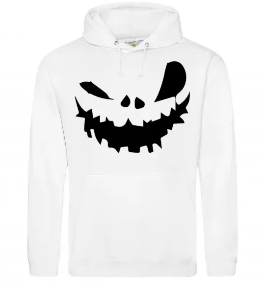 Мужская толстовка (худи) scary smile Белый фото