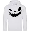 Мужская толстовка (худи) scary smile Серый меланж фото