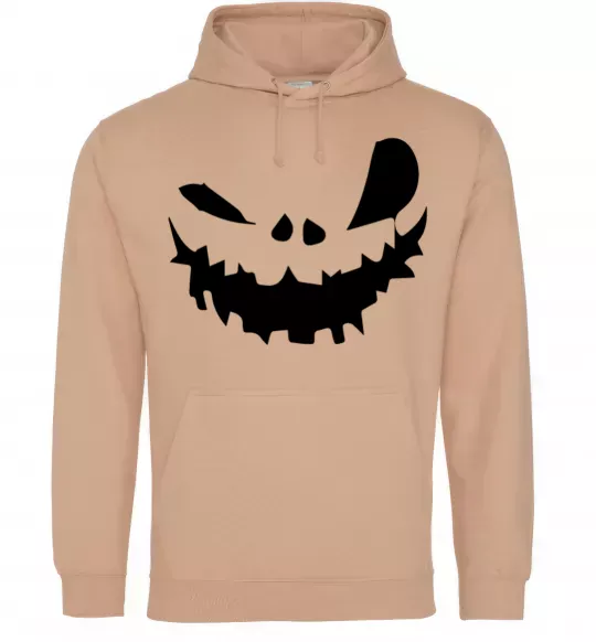 Мужская толстовка (худи) scary smile Песочный фото