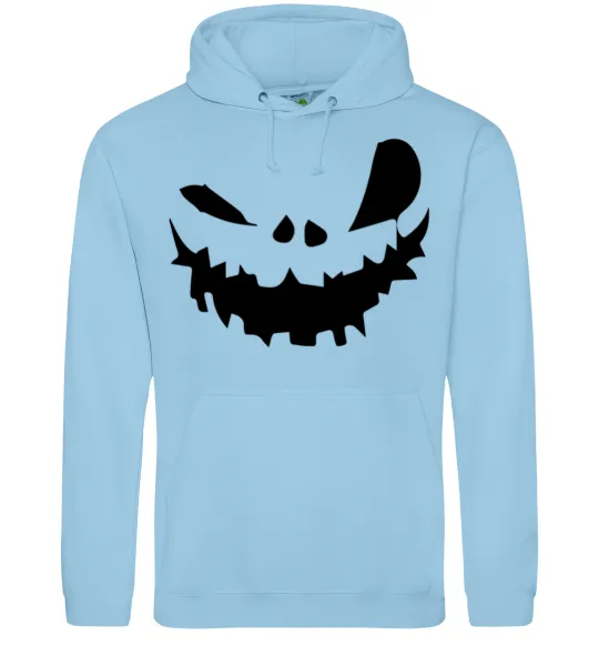 Мужская толстовка (худи) scary smile Голубой фото