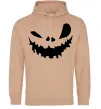 Женская толстовка (худи) scary smile Песочный фото