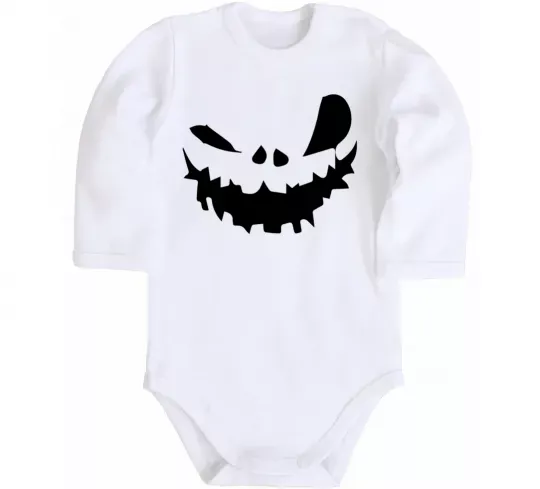 Дитячий бодік scary smile Білий фото