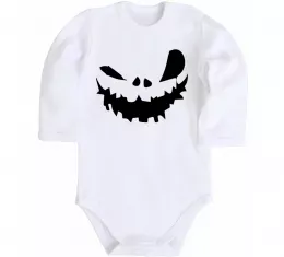 Детский боди scary smile Белый фото