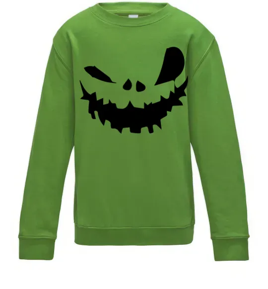 Детский Свитшот scary smile Лаймовый фото