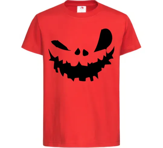 Детская футболка scary smile Красный фото