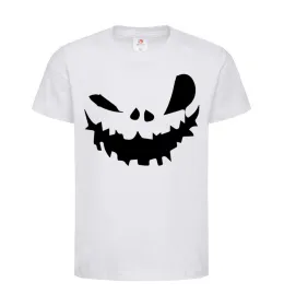 Детская футболка scary smile Белый фото