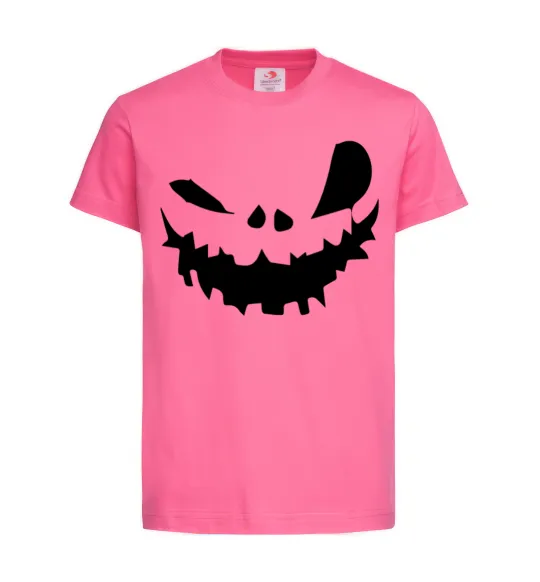 Дитяча футболка scary smile Яскраво-рожевий фото