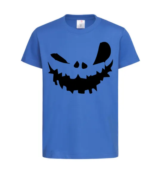 Дитяча футболка scary smile Яскраво-синій фото
