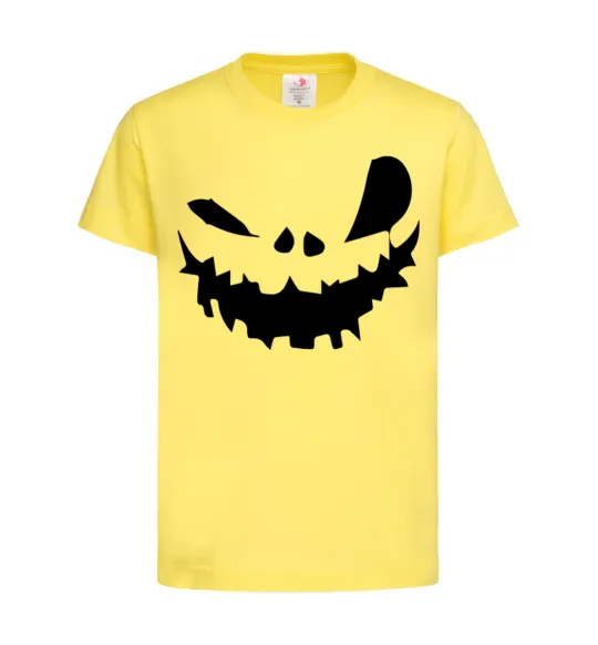 Дитяча футболка scary smile Лимонний фото