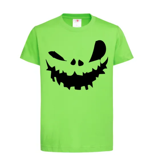 Дитяча футболка scary smile Лаймовий фото