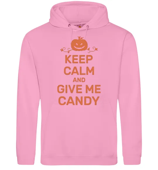 Чоловіча толстовка (худі) keep calm and give me candy Рожевий фото