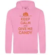 Чоловіча толстовка (худі) keep calm and give me candy Рожевий фото