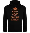 Мужская толстовка (худи) keep calm and give me candy Черный фото