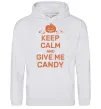 Мужская толстовка (худи) keep calm and give me candy Серый меланж фото