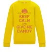 Детский Свитшот keep calm and give me candy Солнечно желтый фото