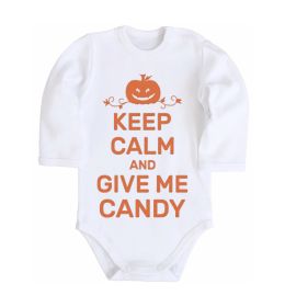 Детский боди keep calm and give me candy
