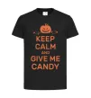 Детская футболка keep calm and give me candy Черный фото