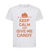 Детская футболка keep calm and give me candy Белый фото