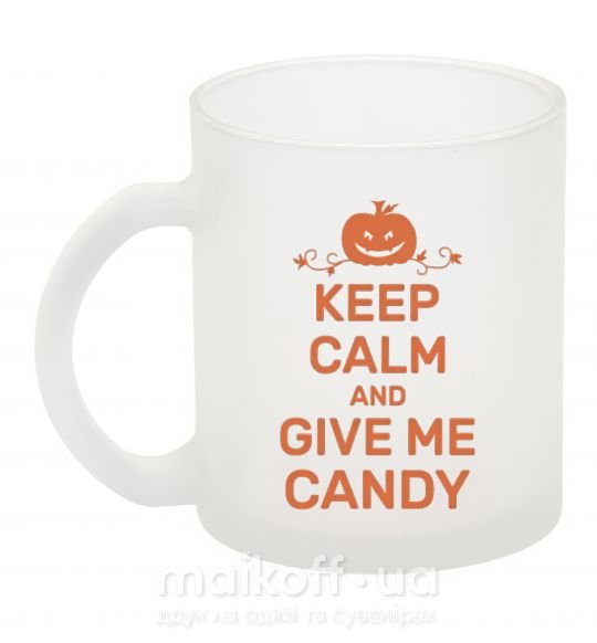 Чашка скляна keep calm and give me candy Фроузен фото