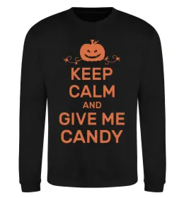 Свитшот keep calm and give me candy Черный фото