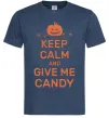 Чоловіча футболка keep calm and give me candy Темно-синій Чоловіча футболка keep calm and give me candy Темно-синій фото
