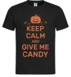 Чоловіча футболка keep calm and give me candy Чорний Чоловіча футболка keep calm and give me candy Чорний фото