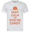 Чоловіча футболка keep calm and give me candy Білий Чоловіча футболка keep calm and give me candy Білий фото