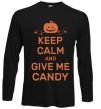 Реглан keep calm and give me candy Черный фото