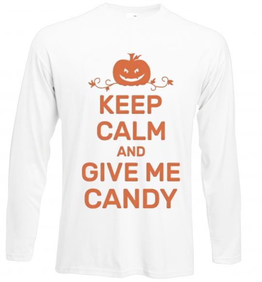 Реглан keep calm and give me candy Белый фото