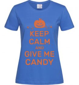 Женская футболка keep calm and give me candy Женская футболка keep calm and give me candy