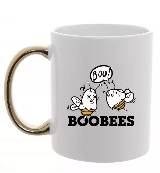 Чашка з кольоровою ручкою boobees Золото фото