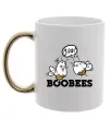 Чашка з кольоровою ручкою boobees Золото фото