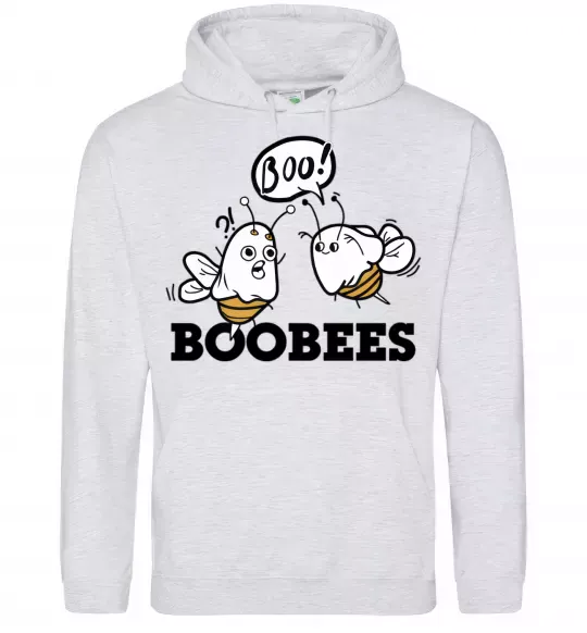 Мужская толстовка (худи) boobees Серый меланж фото