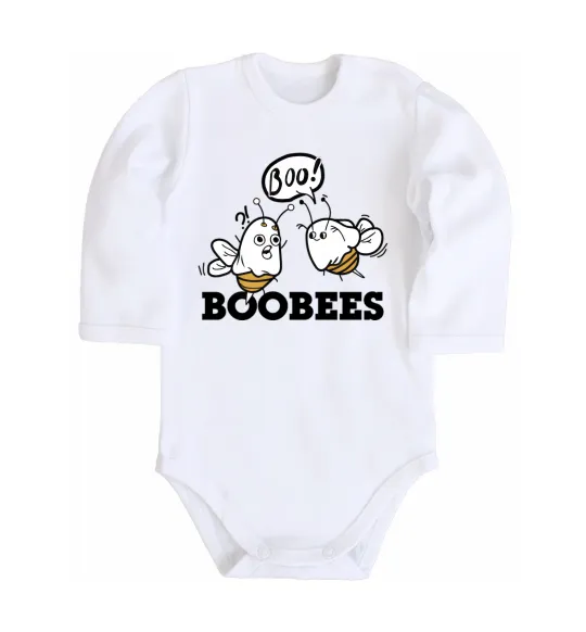 Детский боди boobees Белый фото