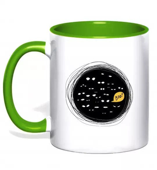 Чашка з кольоровою ручкою booo Зелений фото