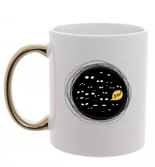 Чашка з кольоровою ручкою booo Золото фото