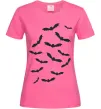 Женская футболка bats Ярко-розовый фото