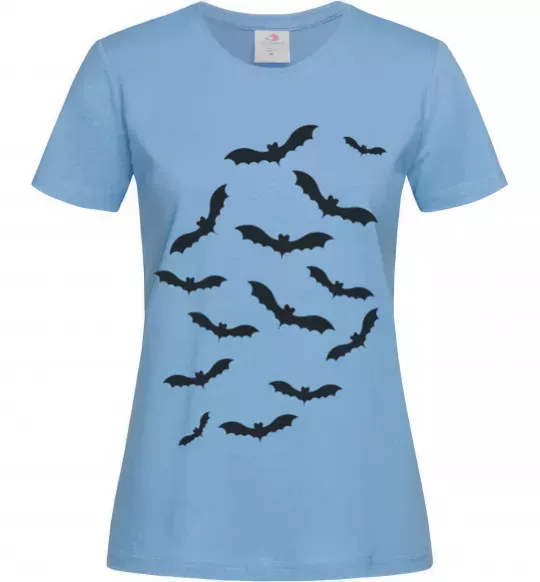 Женская футболка bats Голубой фото