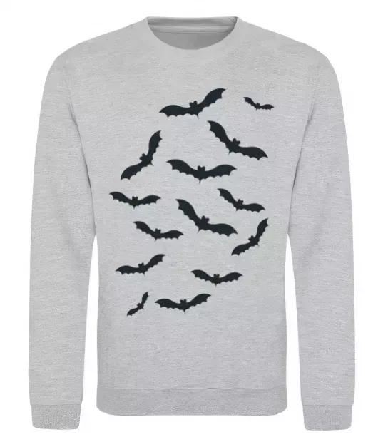 Свитшот bats Серый меланж фото