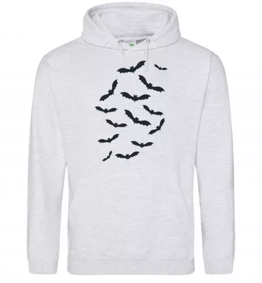 Женская толстовка (худи) bats Серый меланж фото