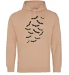 Женская толстовка (худи) bats Песочный фото