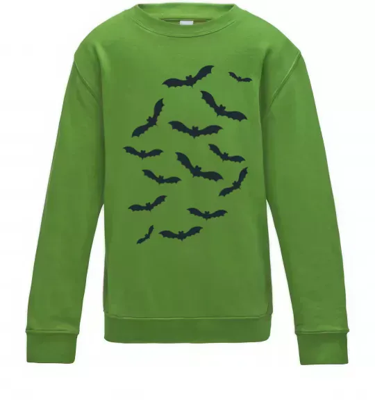 Детский Свитшот bats Лаймовый фото