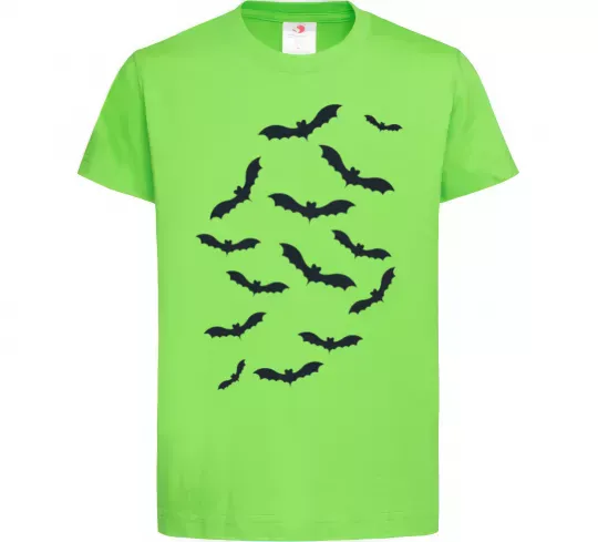 Дитяча футболка bats Лаймовий фото