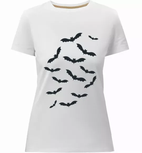 Жіноча преміум футболка bats Білий фото