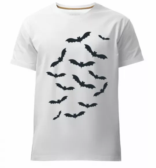 Мужская премиум футболка bats Белый фото